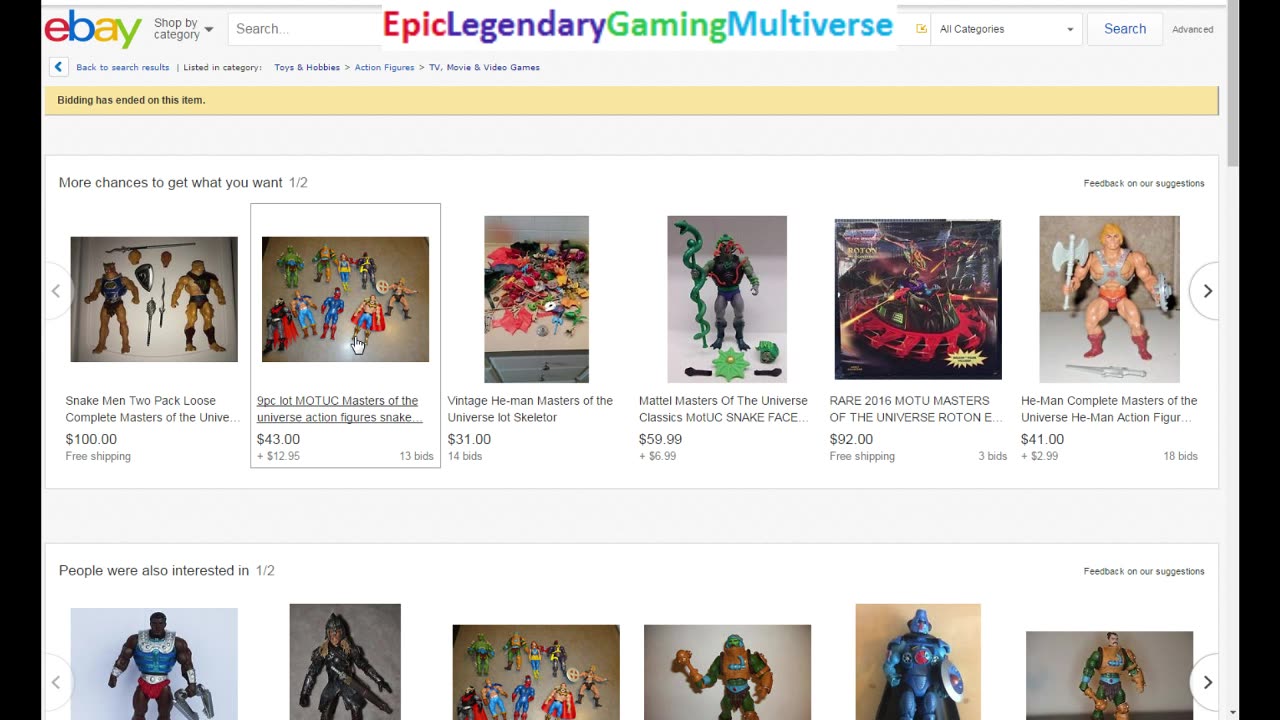 The 2017 eBay Listing Of The He-Man Snake Men Action Figure Revealed