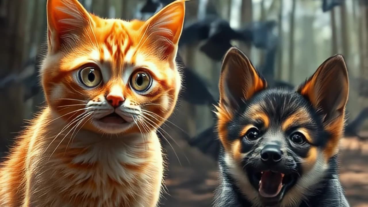 Cat Rescuing the Lost Puppy #animalrescue #ai #animation #cat #catadventure #catrescue #cuteanimals