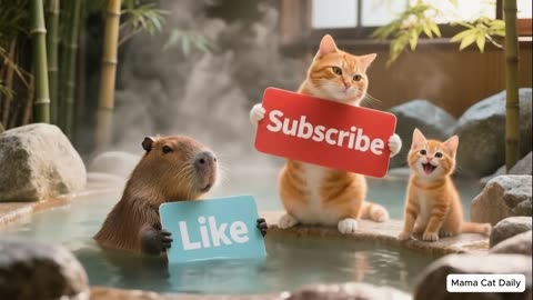 Poor Ginger Kitten Gets Teased for Not Knowing How to Swim, So Mama Cat Sends Her to Swim Class😿