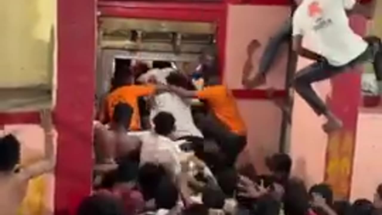 Thousands of savage Indians swarm a temple in India seeking to have their wishes granted