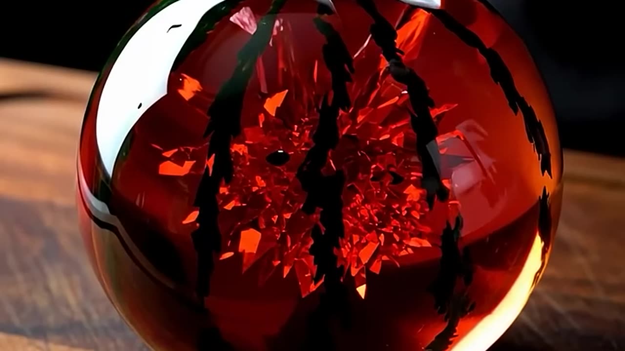 Glass Fruits ASMR Slicing
