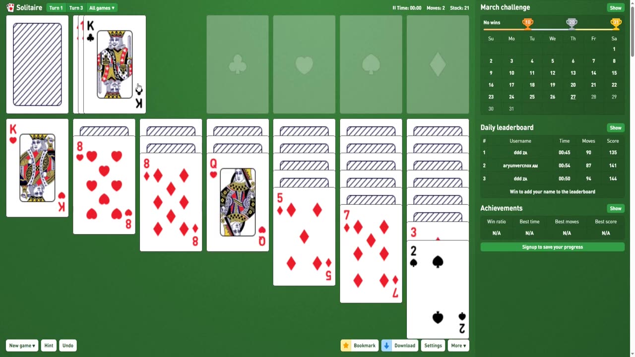 (Full Gameplay) online solitaire [1080p] - No Commentary