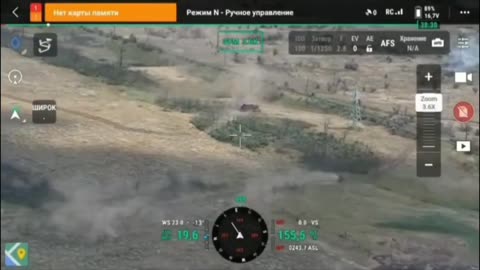 Rare Engagement Between a Ukrainian Tank and a Russian Barn-Tank