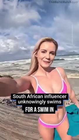 Clueless White Online influencer takes a swim in raw sewage