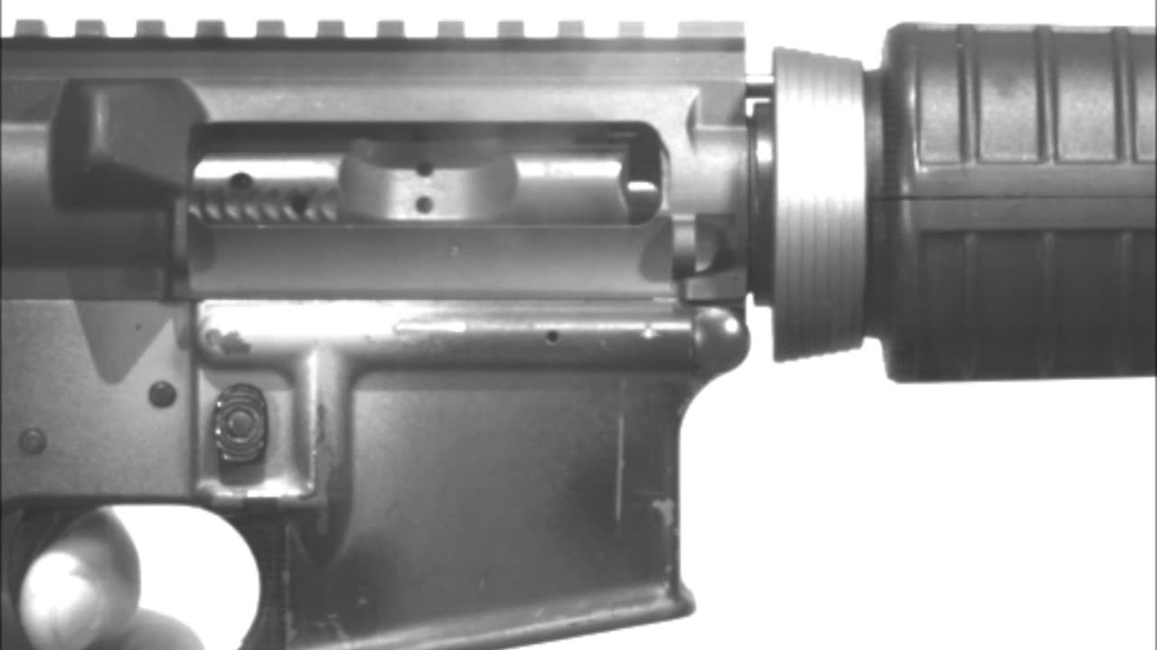 50 Beowulf AR-15 Bolt Carrier Velocity slow motion