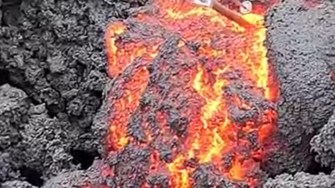 Amazing: LAVA SCIENCE: The Penetration Test, Iceland Eruption, 2023 #lava #viral