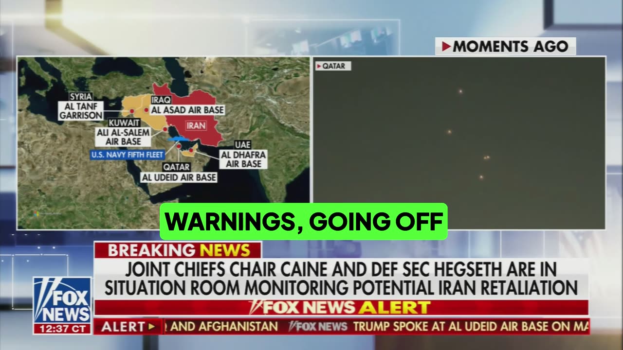 6 Ballistic Missiles Fired by Iran Appeared to Have Been INTERCEPTED by Qatari Air Defense