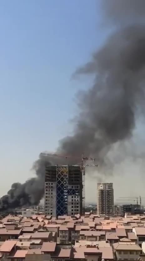 Mysterious explosion in Tehran, Iran, earlier today