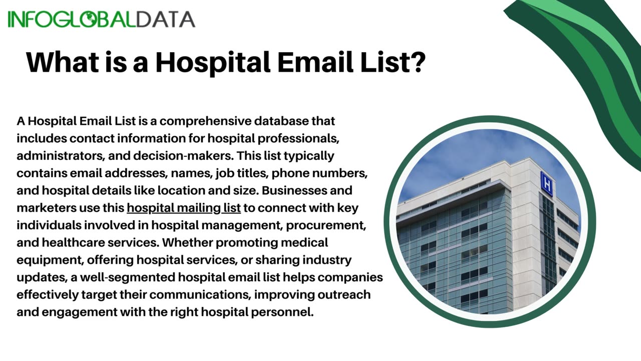 Comprehensive U.S. Hospital Mailing Database for Email Marketing Success