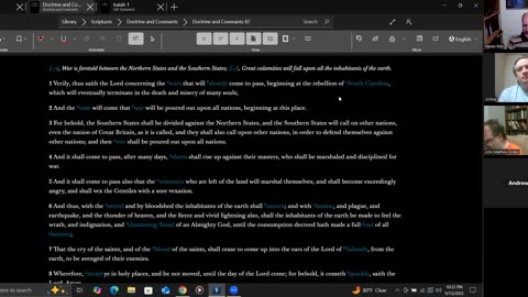 Scripture Study 2025-09-13 D&C LDS 87 Second Coming Events
