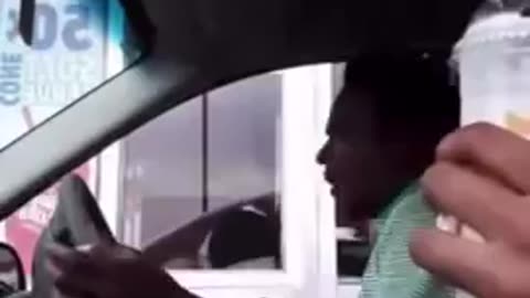 Fast food workers are threatened and called racial slurs by two diverse customers in the drive-thru