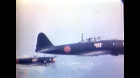 CAPTURED JAPANESE A6M ZERO AND KI-43 OSCAR TEST FLIGHT 1945 IN COLOR [ WWII DOCUMENTARY ]