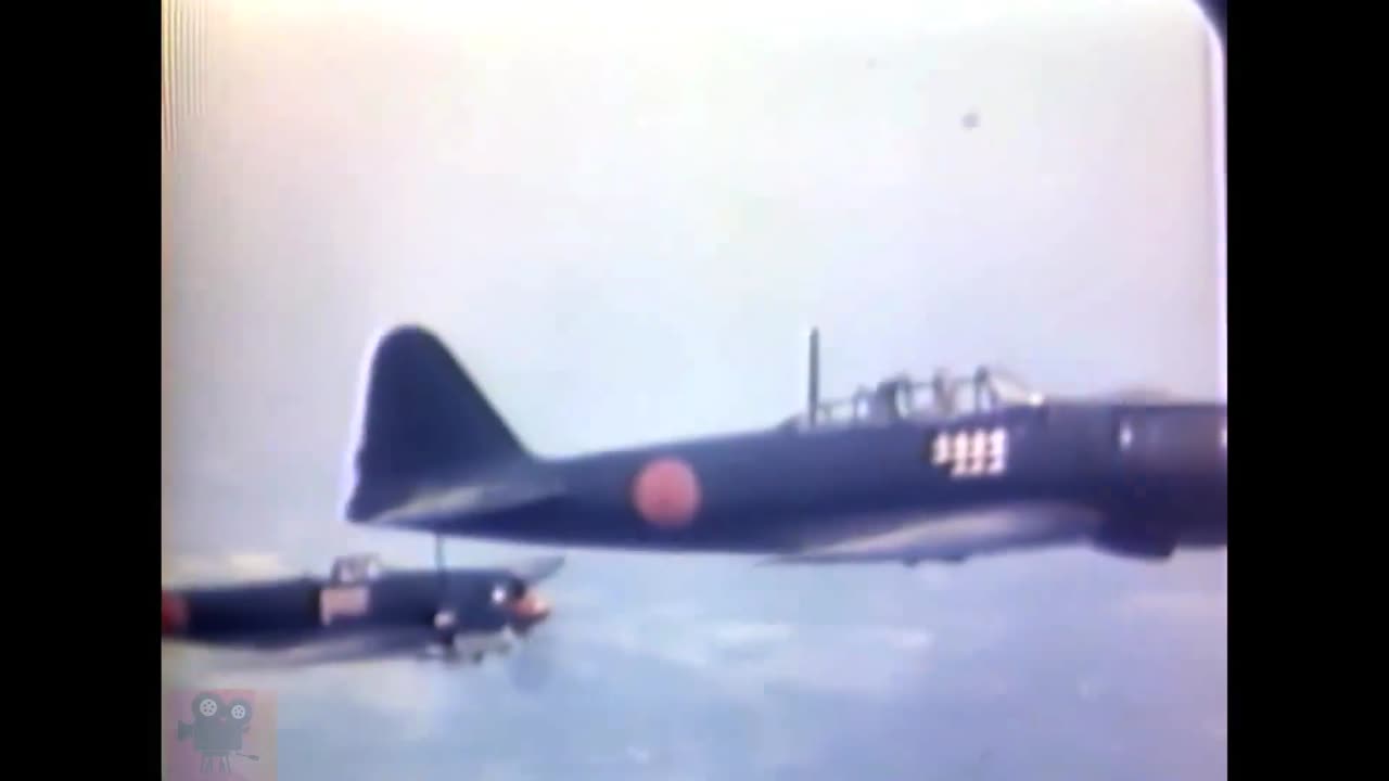 CAPTURED JAPANESE A6M ZERO AND KI-43 OSCAR TEST FLIGHT 1945 IN COLOR [ WWII DOCUMENTARY ]