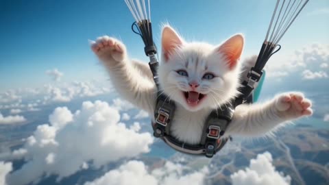 Kitten SKYDIVING ADVENTURE