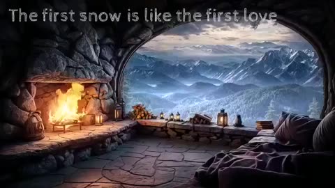 Deep Sleep with Blizzard and Fireplace Sounds,Cozy Winter Ambience and Howling Wind in a stone cabin
