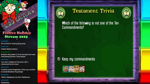 Festive Holiday Stream 2025 - The Bible Game