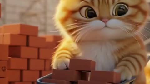 💕 Cute fluffy orange tabby cat 💕