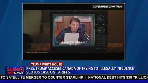 TRUMP ACCUSES CANADA OF TRYING TO ILLEGALLY INFLUENCE SCOTUS CASE ON TARIFFS