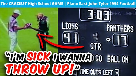 The CRAZIEST High School Game EVER Played Plano East John Tyler 1994 Football