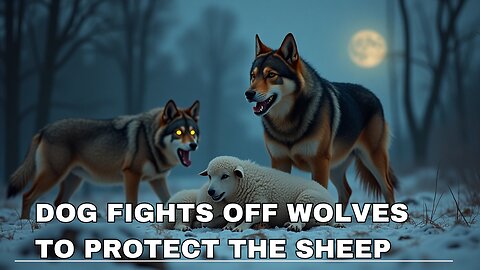 A Brave Dog Fights Off Wolves to Protect the Sheep #LoyalDog #DogVsWolf
