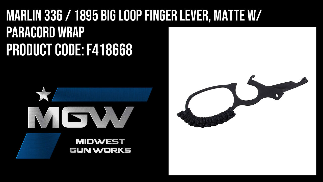 Marlin 336 / 1895 Big Loop Finger Lever, Matte w/ Paracord Wrap - F418668