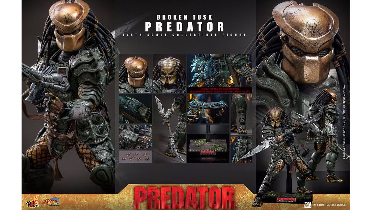 Aliens vs. Predator - Broken Tusk Predator 30-CM Action Figure [by Hot Toys]