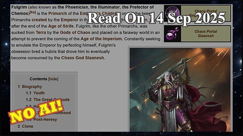 Fulgrim (No AI) - 14 September 2025