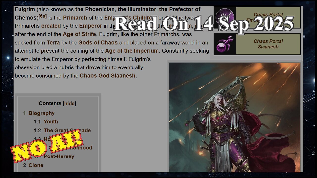 Fulgrim (No AI) - 14 September 2025