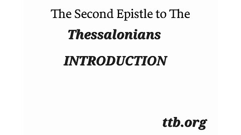 2 Thessalonians (Bible Study) (Introduction)