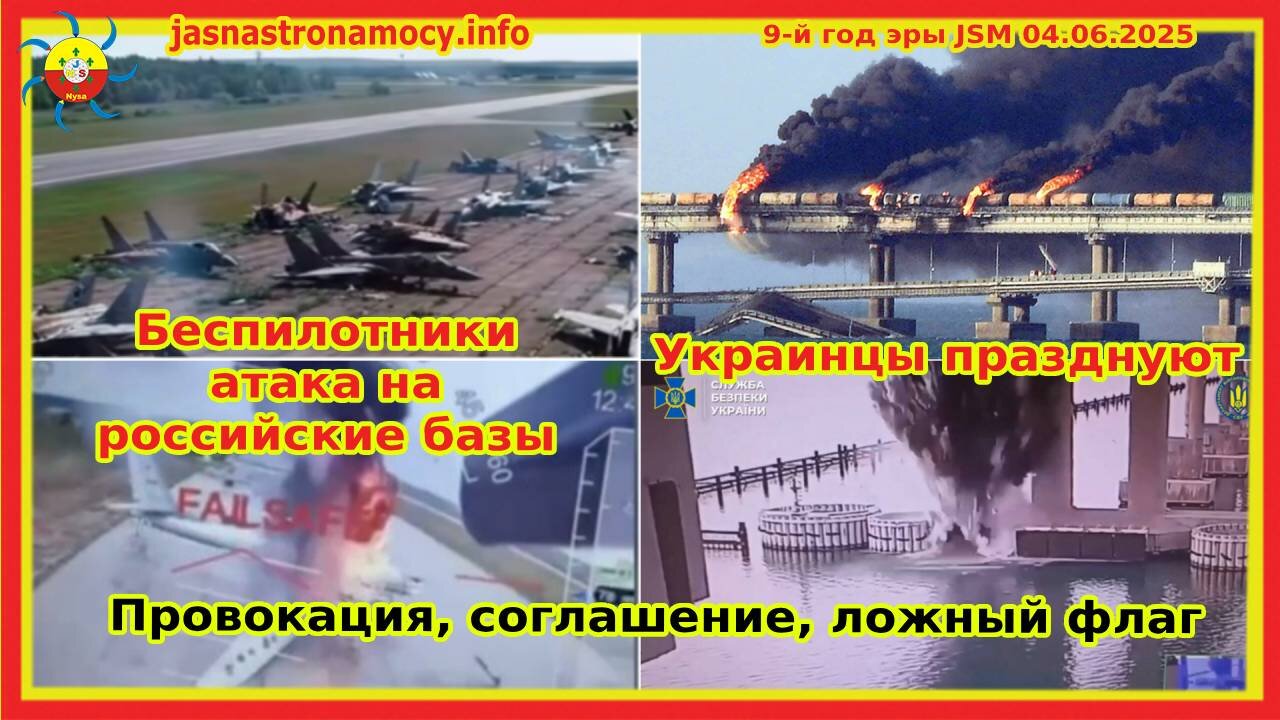 Беспилотники атакуют российские базы. Украинцы празднуют. Провокация. Соглашение. Ложный флаг