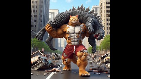 CAT DEFEATING GODZILLA