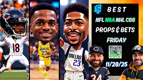 🏉 Friday's BEST Chicago Bears vs Philadelphia Eagles | NBA PROPS | CBB PICKS | NHL | PRIZEPICKS