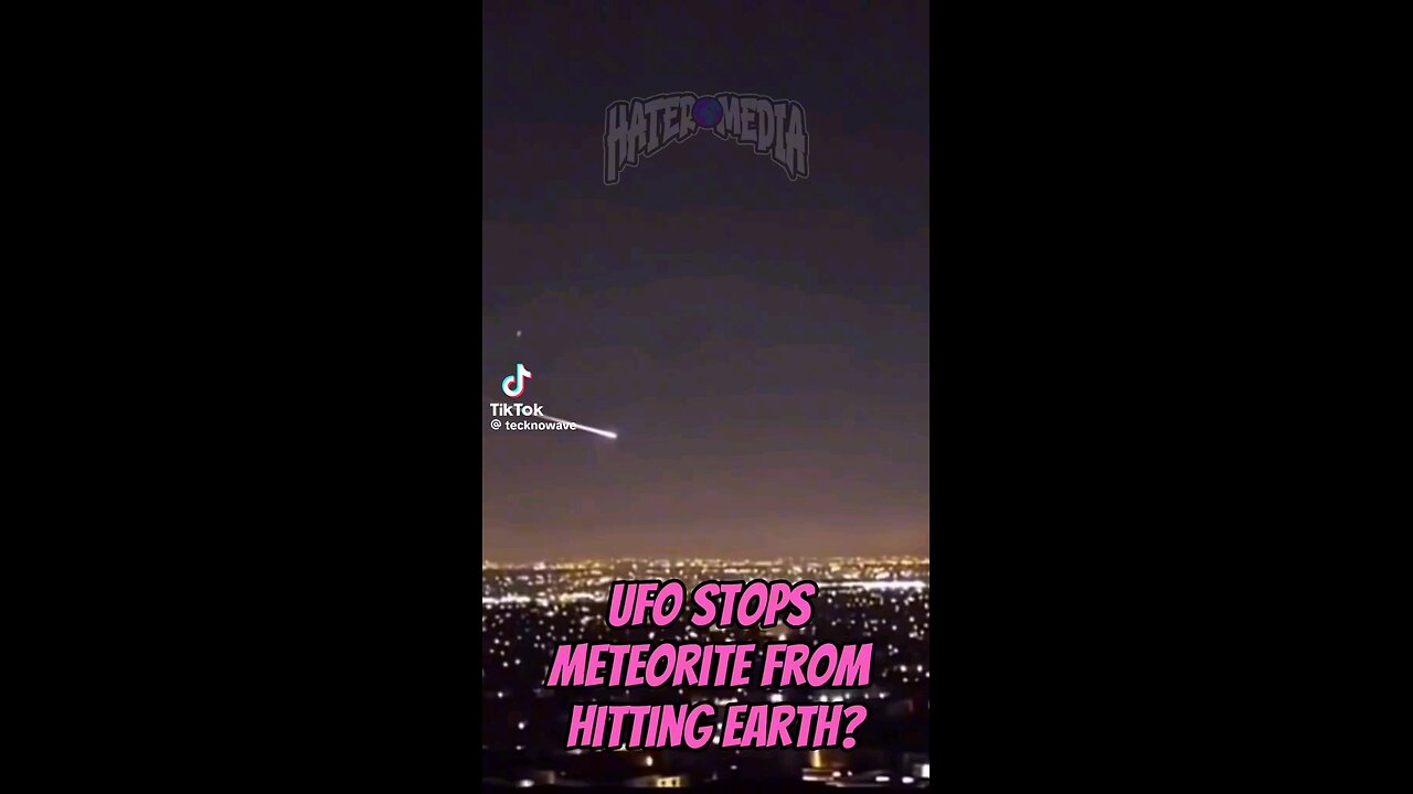 UFO stops meteor from hitting earth