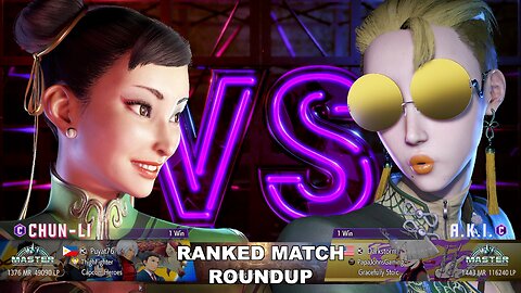Kuya Kalbo SF6 Ranked Match Roundup. Chun Li Master Rank [Hori Fight Stick]