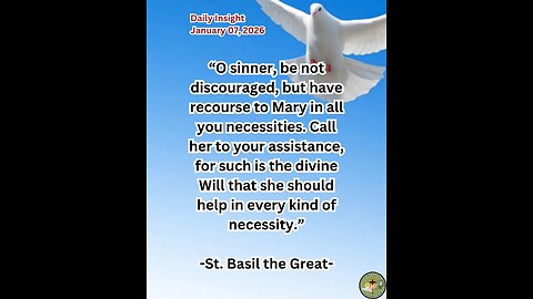 Daily Insight January 07, 2027 #faith #saint #insight