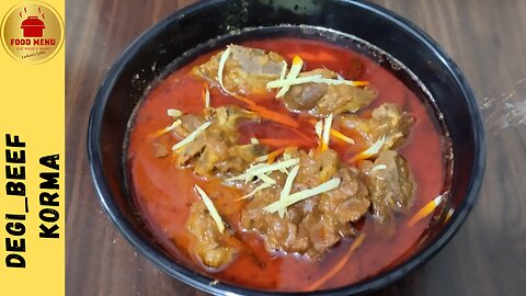 Beef Degi Korma Recipe by Food Menu #beefrecipe