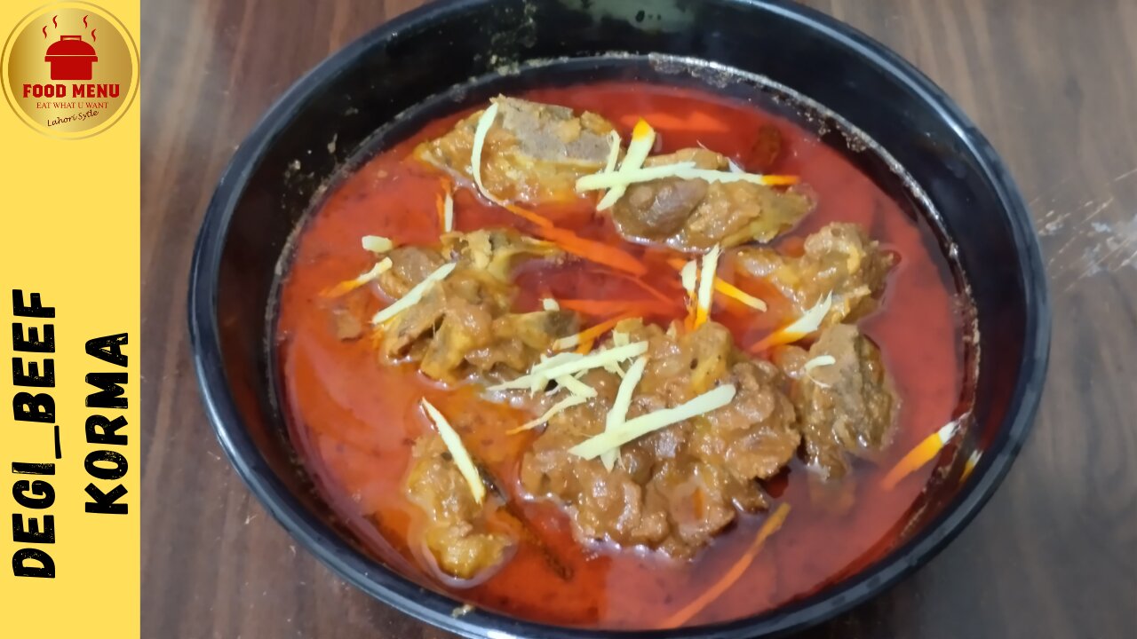 Beef Degi Korma Recipe by Food Menu #beefrecipe