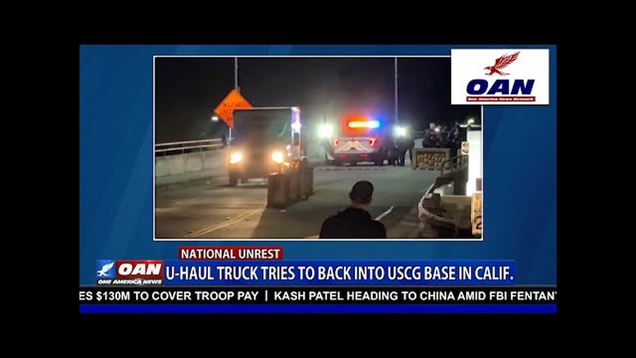 COAST GUARD FORCED TO OPEN FIRE ON U-HAUL DRIVER DURING ALAMEDA BASE INCIDENT