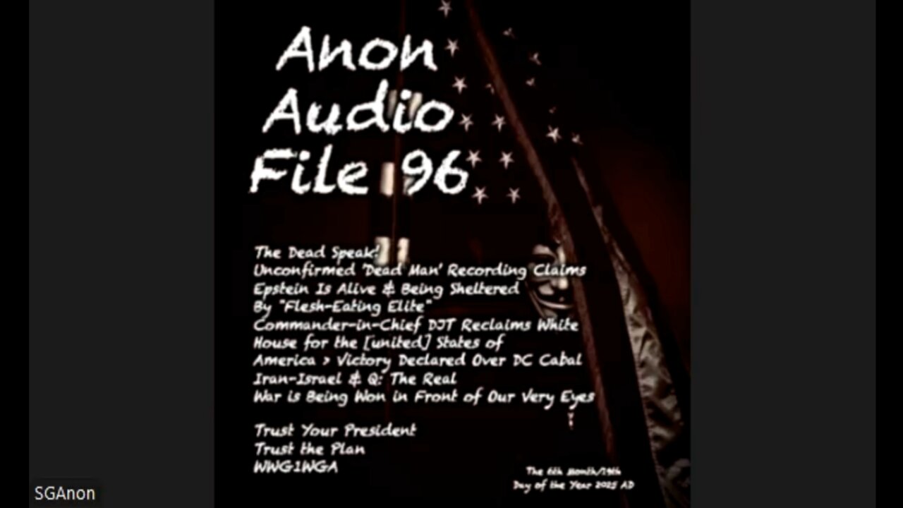 Anon Audio File 96 | Epstein Victim "Dead Man Switch": JE Still Alive | POTUS 45-47 Conquers DC | Iran-Israel War: Military Misdirection At Its Finest