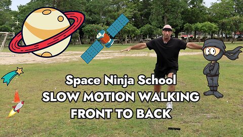 🐢 Slow motion walking challenge! Build ninja legs + back at @spaceninjaschool 🥷💥