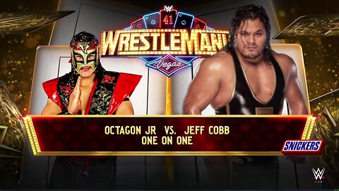 WWE 2k25 Octagon Jr vs Jeff Cobb