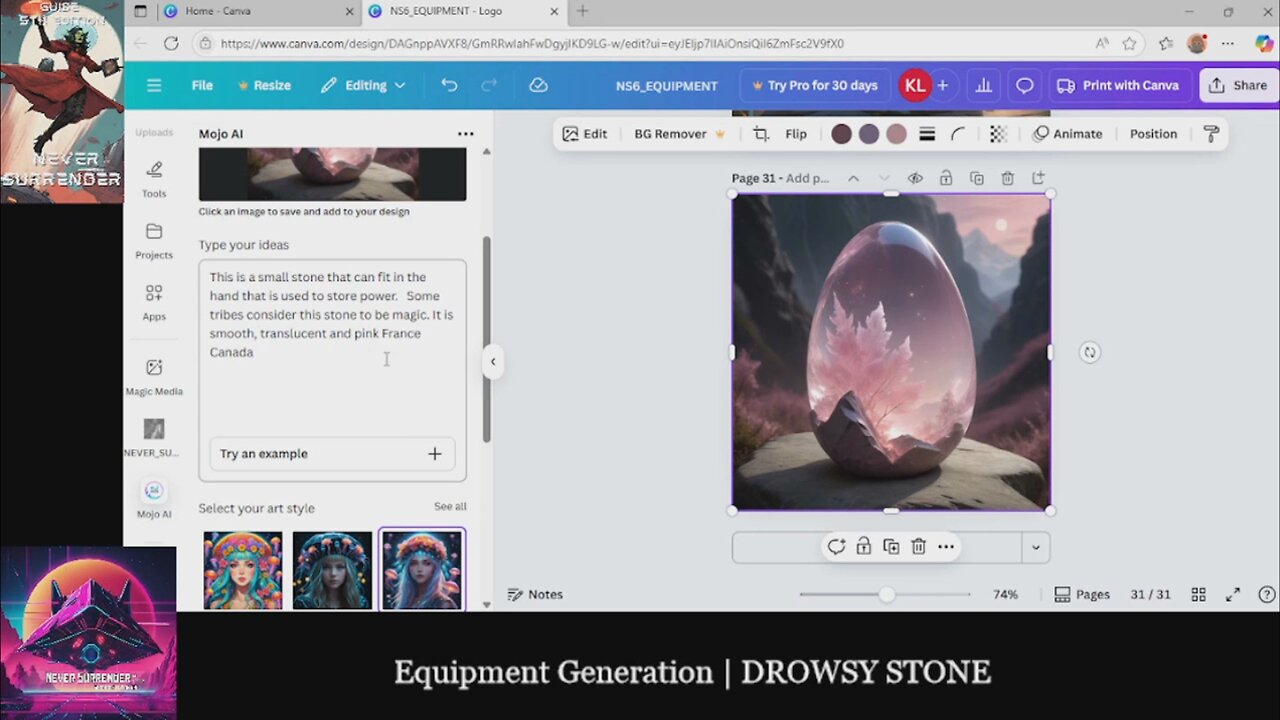 DROWSY STONE | Equipment for Never Surrender