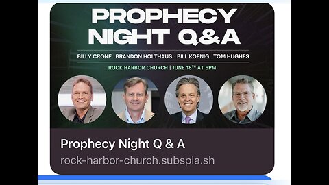 Prophecy Night Q & A