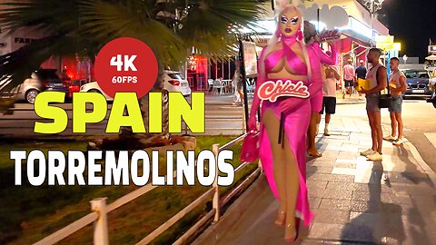 TORREMOLINOS Nightlife 🌙 Spain 4K Summer Costa del Sol Walk