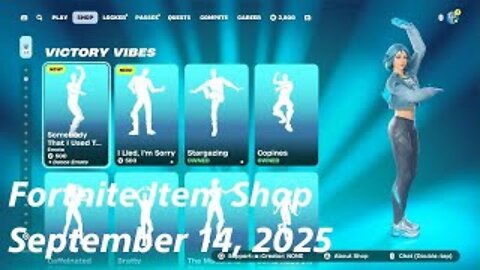 Fortnite Item Shop|September 14, 2025(*New* Emotes)