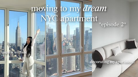 moving to my DREAM NYC apartment pt 2🏠🔑 getting settled in, decorating my apt & cooking!