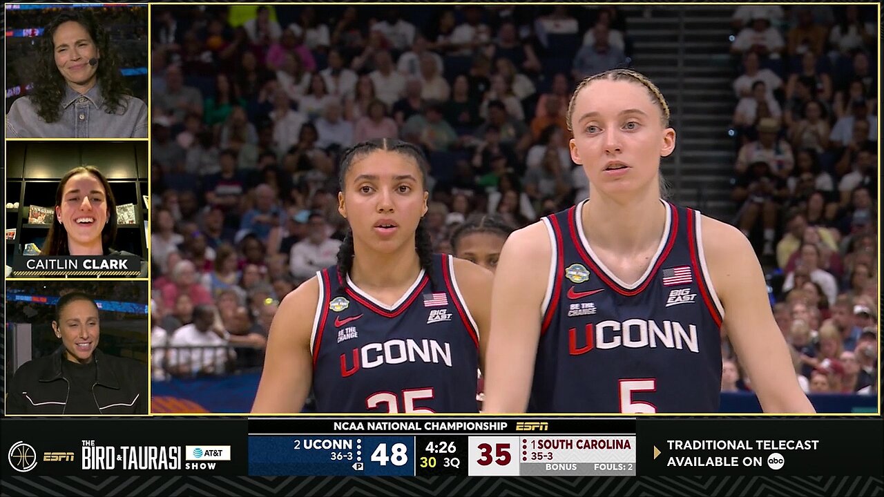 Caitlin Clark on Indiana Fever locker room issues rumor | UConn vs South Carolina women's basketball
