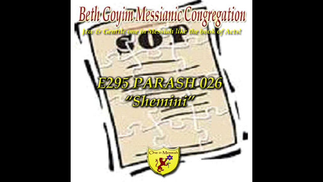 BGMCTV E295 PARASH 026 Shemini Vayikra (Lev) 9:1-11:47