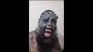 He is proud of himself. This dude looks terrifying.