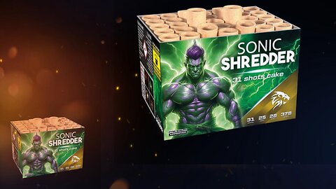 Sonic Shredder - 31 schots - Vuurwerk Cake